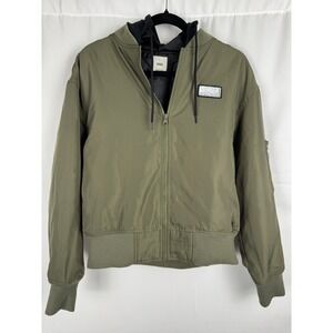Vans Hooded‎ Bomber Jacket Olive Green Puffer XS